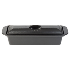 차세르 직사각 테린느 + 뚜껑, 27cm, 블랙, 1개