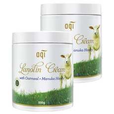 Jollyard 潔麗雅 綿羊油極潤潤膚霜, 含燕麥和麥盧卡蜂蜜 (Manuka Honey), 550g 澳洲生產, 2罐