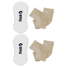 발부심 글라스 발각질제거기 풋파일 + 보습양말 베이지 세트, 2세트