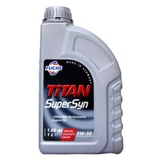 FUCHS TITAN SuperSyn 5W50 合成機油, 1罐, 1L