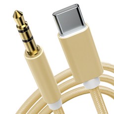 구스페리 C타입 AUX 차량용 케이블 3.5mm, 골드