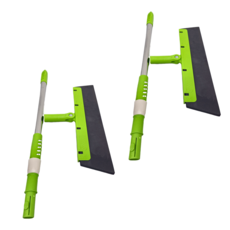 E.dot 乾濕兩用伸縮魔縮掃把 刮拖 拖把, 2支, 63.5~100 x 34cm