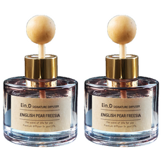 Ein.D 經典大容量擴香瓶 原木擴香球棒, 英國梨 + 小蒼蘭, 110ml, 2套