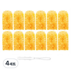 올하이 다용도 정전기 먼지털이개 + 더스터 먼지제거 세트, 4세트, 옐로우D