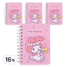 산리오 마그넷수첩 마이멜로디 59매, 핑크, 16개