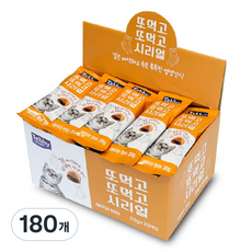 테비토퍼 고양이 또먹고또먹고 시리얼 스낵, 혼합맛(새우/연어), 20g, 180개