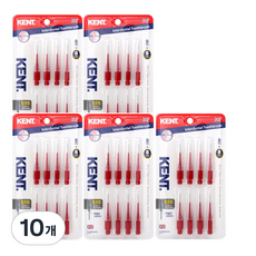 KENT. 齒間刷 紅色 SSS, 8入, 10個