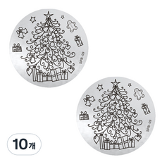 Beauty Pop 冬季版圓形美甲印花板, 09, 10個