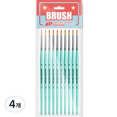 AwesomePainting 多功能細毛圓頭細節勾線筆, 2號, 4個