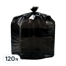 스위스녹스 재활용 분리수거 쓰레기봉투 배접 검정, 100L, 120개