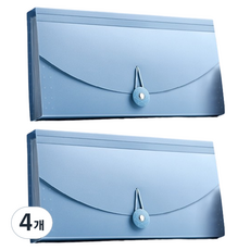 포텐키트 데일리 아코디언파일 26.3 x 14 cm, 블루, 4개