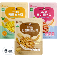 Well&Good 美味風景 米餅條 3入組, 草莓口味+橘子口味+年糕口味, 90g, 6組