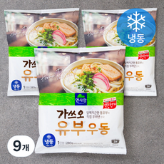 면사랑 가쓰오 유부 우동 1인분 (냉동), 283g, 9개