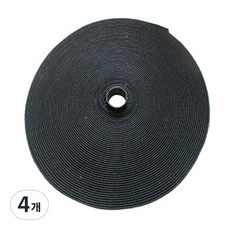 雙面魔鬼氈束線帶 8m 黑色, 4個