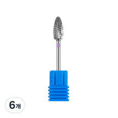 BARNA 金屬美甲磨頭 卸甲用 No 02 銀色鎢鋼 B型, 單一顏色, 6個