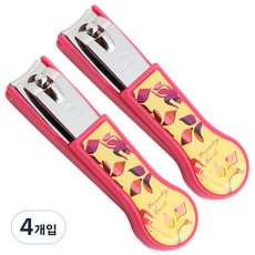 CHILSUNG 設計款指甲剪, 粉紅色, 4個