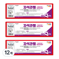 마그피아 고무자석 라벨 280 x 90 mm, 빨강, 12개