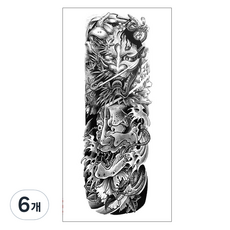 gelluna 男用長袖自助紋身刺青貼紙, 6個, T-65