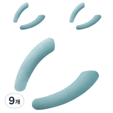 썸즈마인 붙이는 변기시트, 라이트블루, 9개