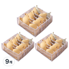 마켓피오 메쉬 속옷정리함 6칸, 9개, 화이트