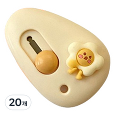 Maket Gamseong 可愛便攜式美工刀, 超人黃色, 20個