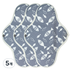 WIZLLY 防水棉衛生棉 迷彩灰, 大型, 3入, 15個