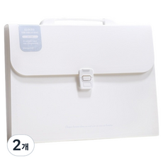 LUA&NOA 12格風琴文件夾 A4, 2個, 白色