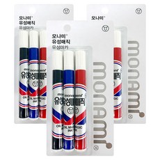 monAmi 油性麥克筆 3色組, 3個, 黑色 + 藍色 + 紅色
