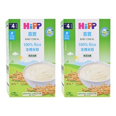 HiPP 喜寶 BABY CEREAL 100% Rice 生機米精, 歐洲原裝進口, 穀物含量高達99.9%, 無添加糖, 200g, 2盒