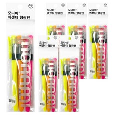 monAmi Essenti Bright 螢光筆 3色組, 粉紅色 + 橘色 + 黃色, 6個