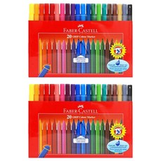 FABER-CASTELL 輝柏 好握水性麥克筆 155320, 20 種顏色, 2組