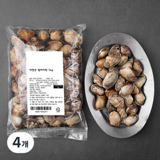 로켓프레시] 바다자리 자연산 왕바지락, 1kg, 4개