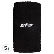 스타스포츠 손목밴드 롱, 블랙, 5개