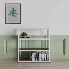 슈랙 철재 선반, 화이트, 4단