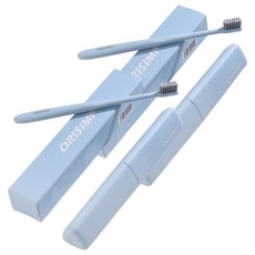 DM Corporation I Love Home 簡約彩色牙刷 + 牙刷盒 藍色, 2套