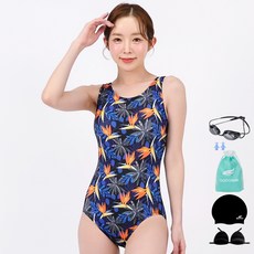 aquatica 女用室內泳衣 + 內襯胸墊 + 收納袋 + 矽膠泳帽 + 矽膠耳塞 + 選手用泳鏡 選手用套組 AQA1651