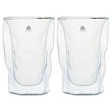 CASA MUUTTI 雙層耐熱玻璃造型杯 透明 450毫升, 2個
