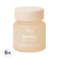 인생 종합비타민 1개월팩 25.8g, 30정, 6개