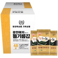 광천해저김 들기름김 도시락 48p, 192g, 1개