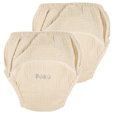 PUKU 藍色企鵝 雲感波浪學習褲 米杏 2件 L(100cm) 舒適透氣