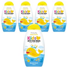 Funny Pia Happy Ocean 兒童多合一沐浴乳 香蕉, 300ml, 5個