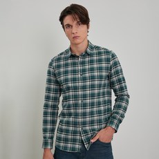 INDIAN 男士中格紋棉質襯衫 MIUNL5W9281