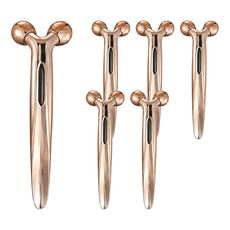 Andorse 3D緊緻V臉按摩棒 香檳玫瑰 臉部按摩 提拉緊緻 改善浮腫, 6件