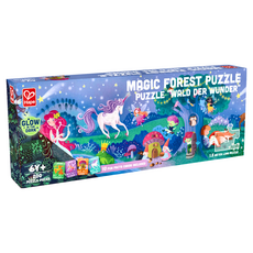 Hape 夜光拼圖 魔法森林 200片，6歲以上，形狀分配，提升辨識能力, 1盒