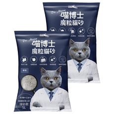 iCat 寵喵樂 喵博士 無塵澎潤土貓砂 球砂款 5L, 茉莉, 2包