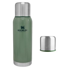 [쿠팡수입] 스탠리 어드벤처 진공 보온병+교체 컵, 해머톤그린, 1L, 1개