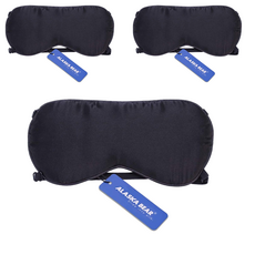 ALASKA BEAR 蠶絲舒眠眼罩, 1個裝, 3個