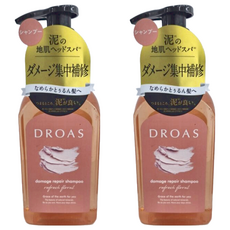 DROAS 熔岩泥 受損修復洗髮乳 花香, 400ml, 2瓶