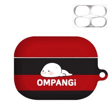 Ompangi Pang Pang 硬殼AirPods Pro保護殼 + 防塵貼紙, 單一商品, 慵懶黑
