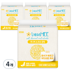 LunaMEE 韓國產超薄瞬吸棉柔衛生棉 蝶翼型, 18片, 16包, M(25cm)